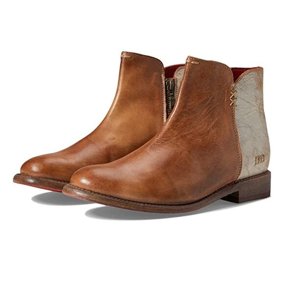 Bed Stu Womens Yurisa Booties US 7 M EU 37.5 Tan Brown Rustic Leather NWOB - Picture 1 of 13